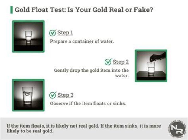 Does real gold float in water?