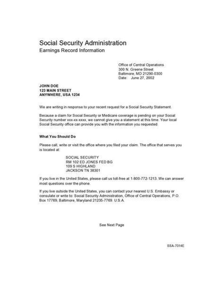 Does Social Security send you a letter?