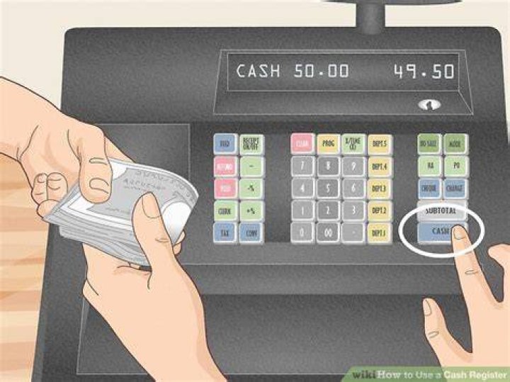 Does the cash register tell you how much change to give back?