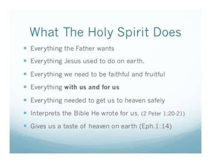 Does the Holy Spirit refresh us?