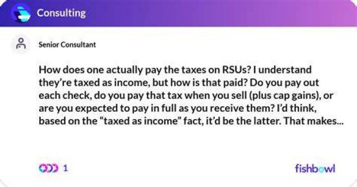 How are RSUs paid out?