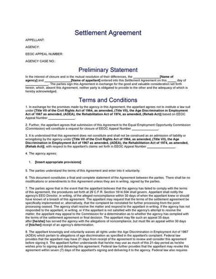 How are settlement agreements paid?