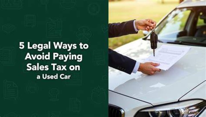 How can I avoid paying tax on a car?
