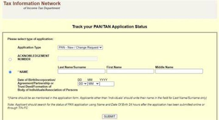 How can I check my tan application status?