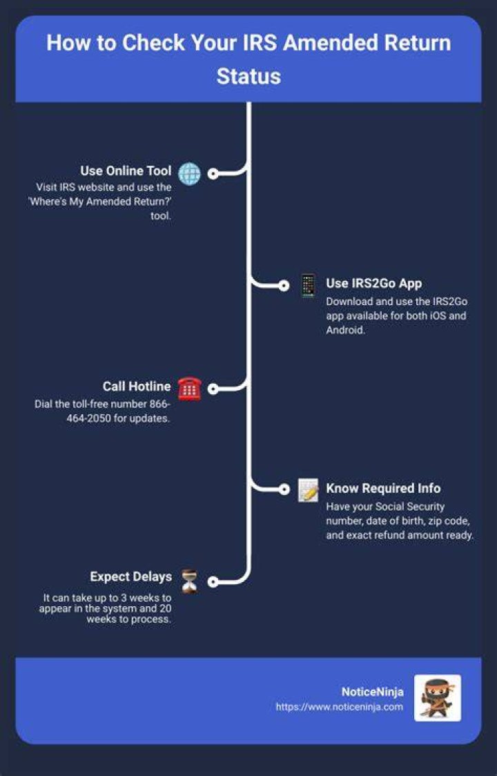 How can I check the status of my amended tax return?