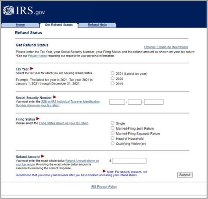 How can I check the status of my income tax refund?