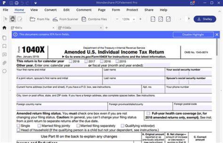 How can I file a 1040X online?