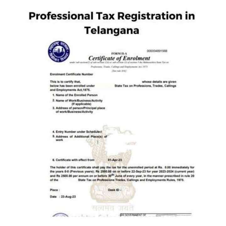 How can I know my professional tax registration number in Telangana?