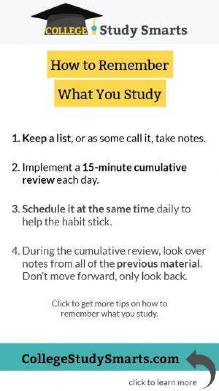 How can I remember what I study in 15 minutes?