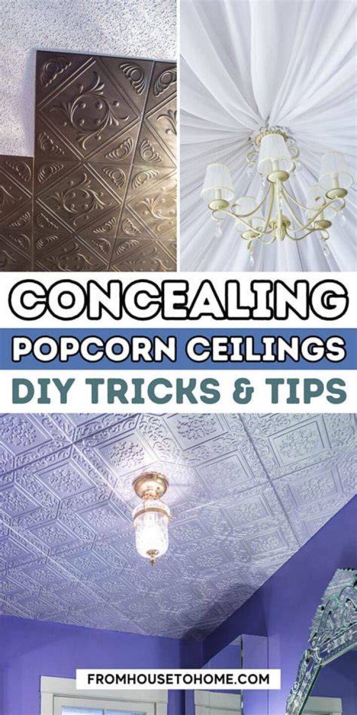How can I update my popcorn ceiling without removing it?