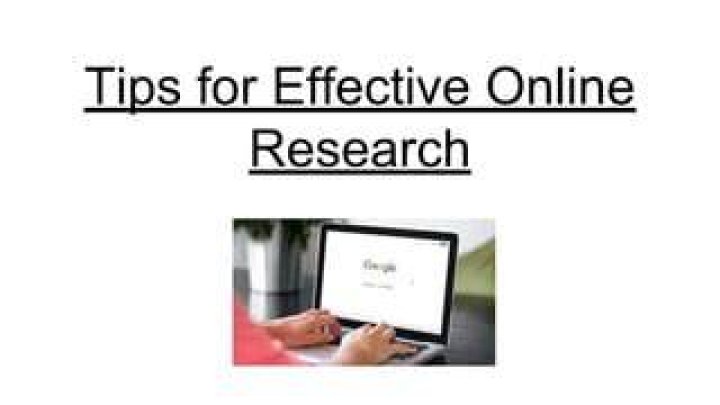 How can research be effective online?