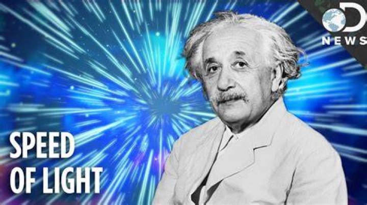 How did Einstein determine the speed of light?