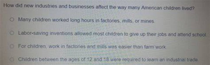 How did new industries and businesses affect the way American children lives?
