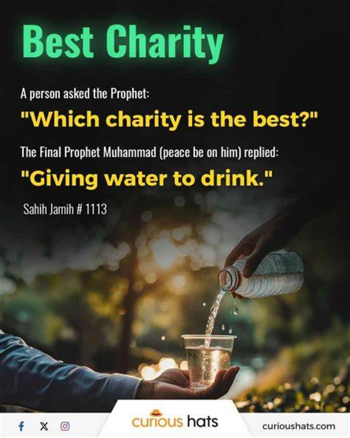 How did the Prophet drink water?