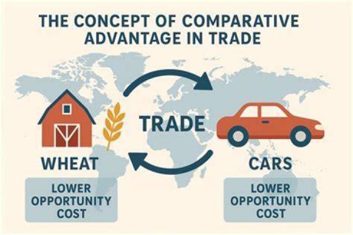 How do gains from trade arise with comparative advantage?