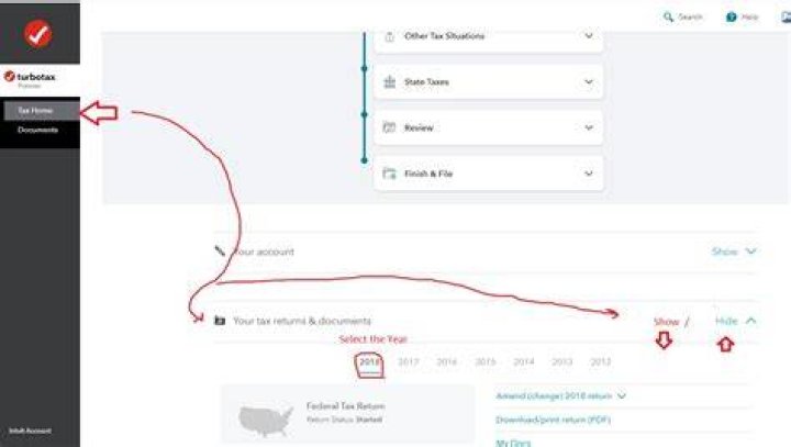 How do I access my 2018 tax return?
