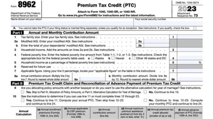 How do I amend form 8962?