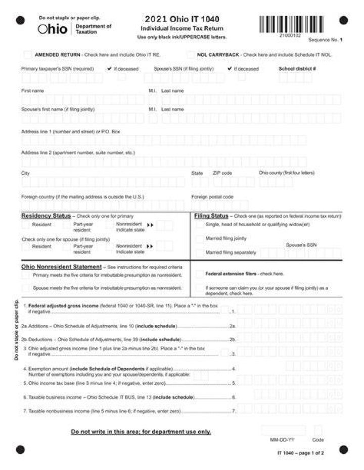 How do I amend my Ohio State tax return?