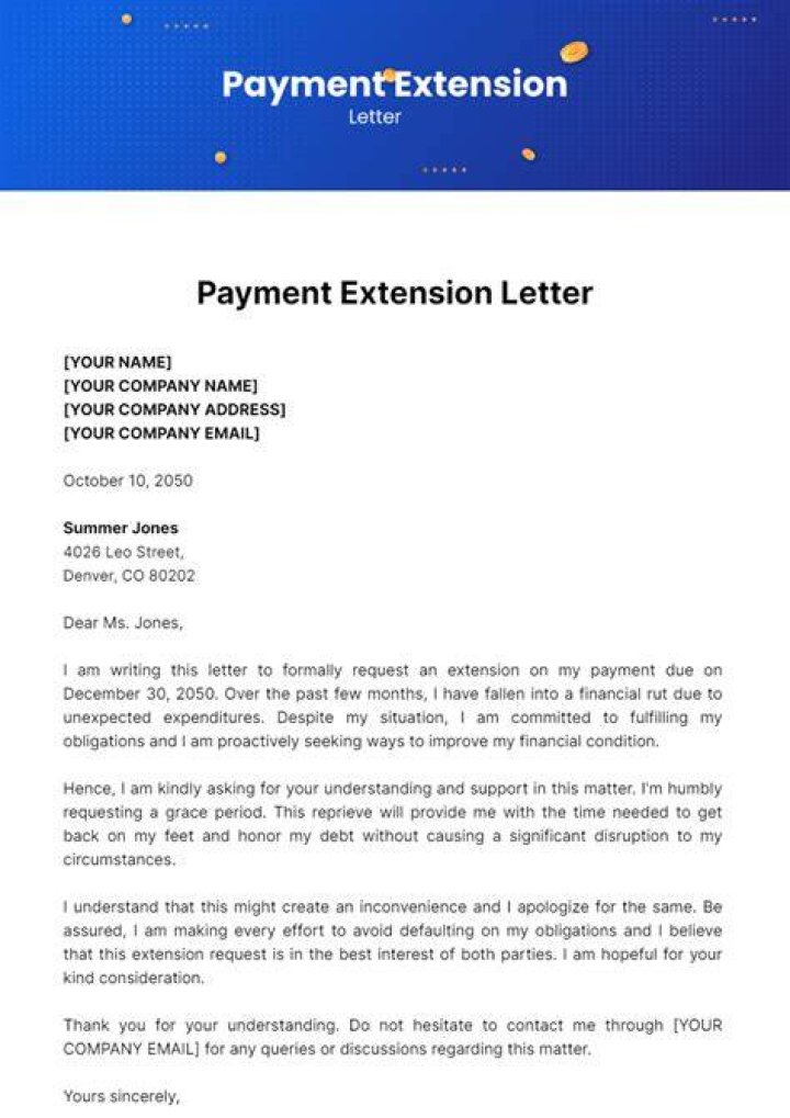 How do I ask for an extension payment?