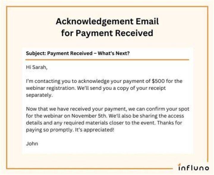 How do I ask if payment was received?