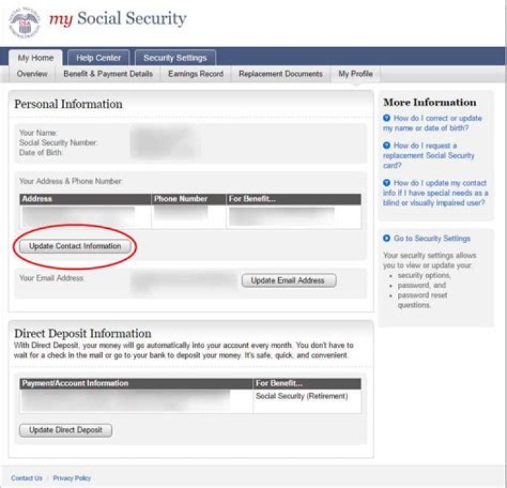 How do I change my address for my SSI check?