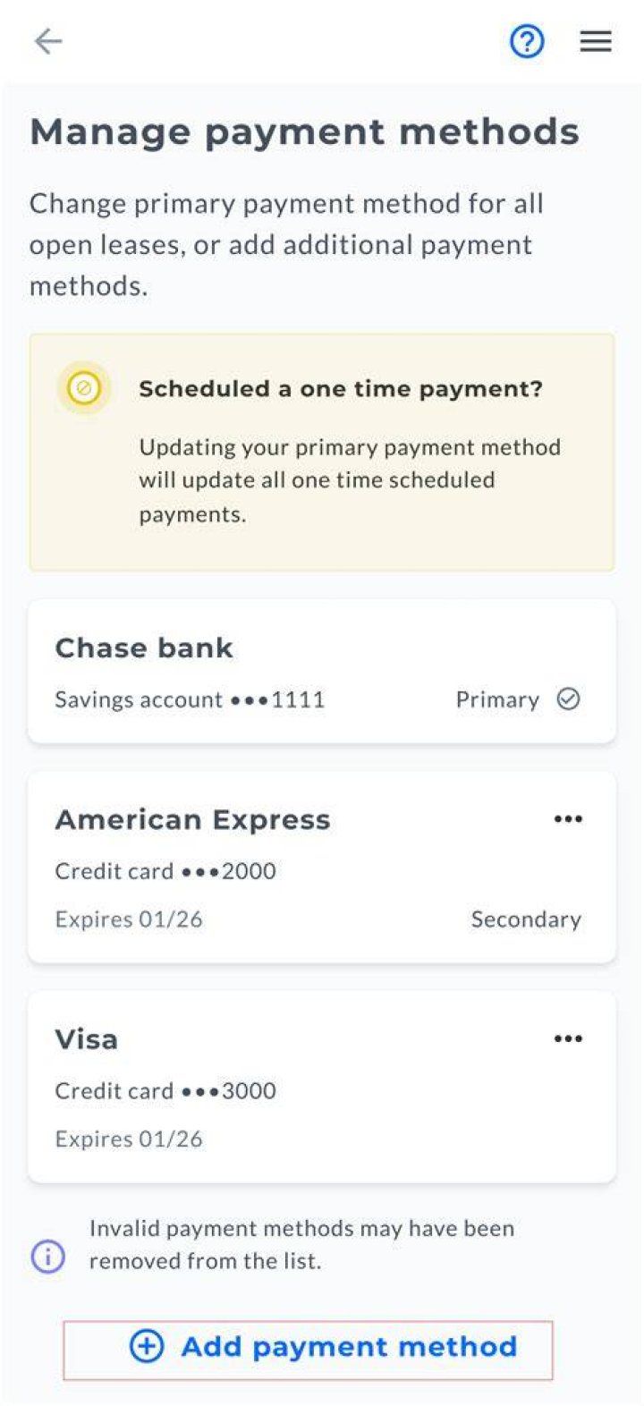 How do I change my payment method on my tax return?