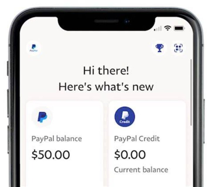 How do I check my PayPal balance in the app?