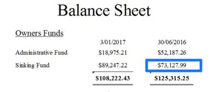 How do I check my sinking fund balance?