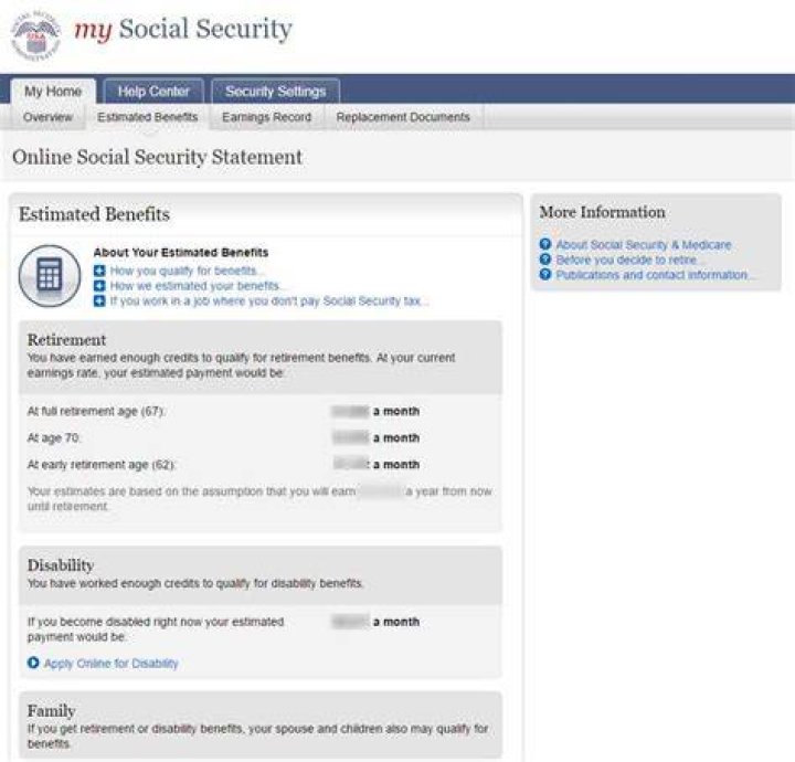 How do I check my Social Security future benefits?
