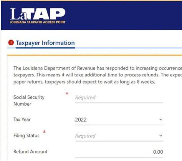 How do I check on my Louisiana State Tax Refund?