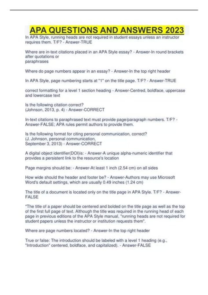 How do I cite questions in APA format?