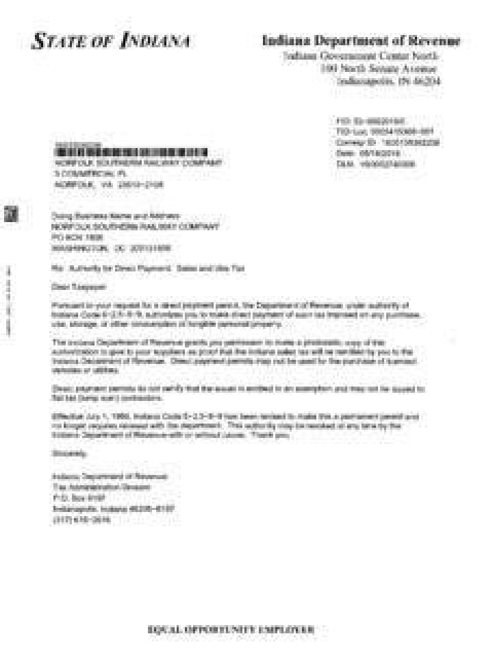 How do I contact Indiana Department of Revenue?