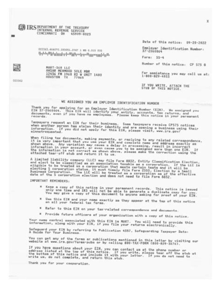 How do I correct information on a filed Ein?