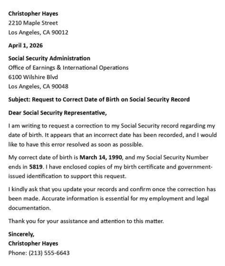 How do I correct my date of birth on Social Security records?