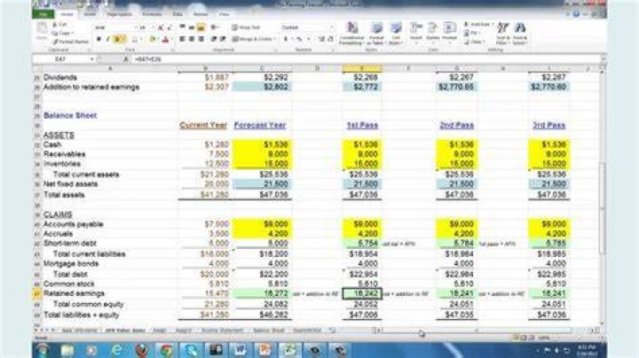 How do I create a financial spreadsheet in Excel?
