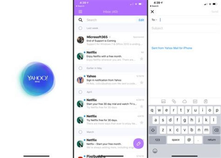 How do I create a new folder in Yahoo Mail on my iPhone?