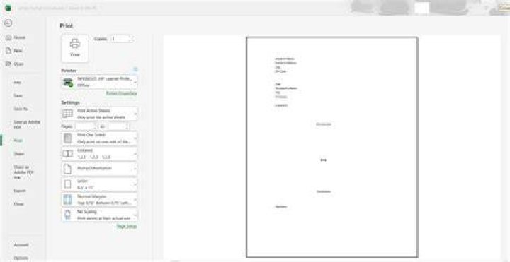 How do I create a template letter in Excel?