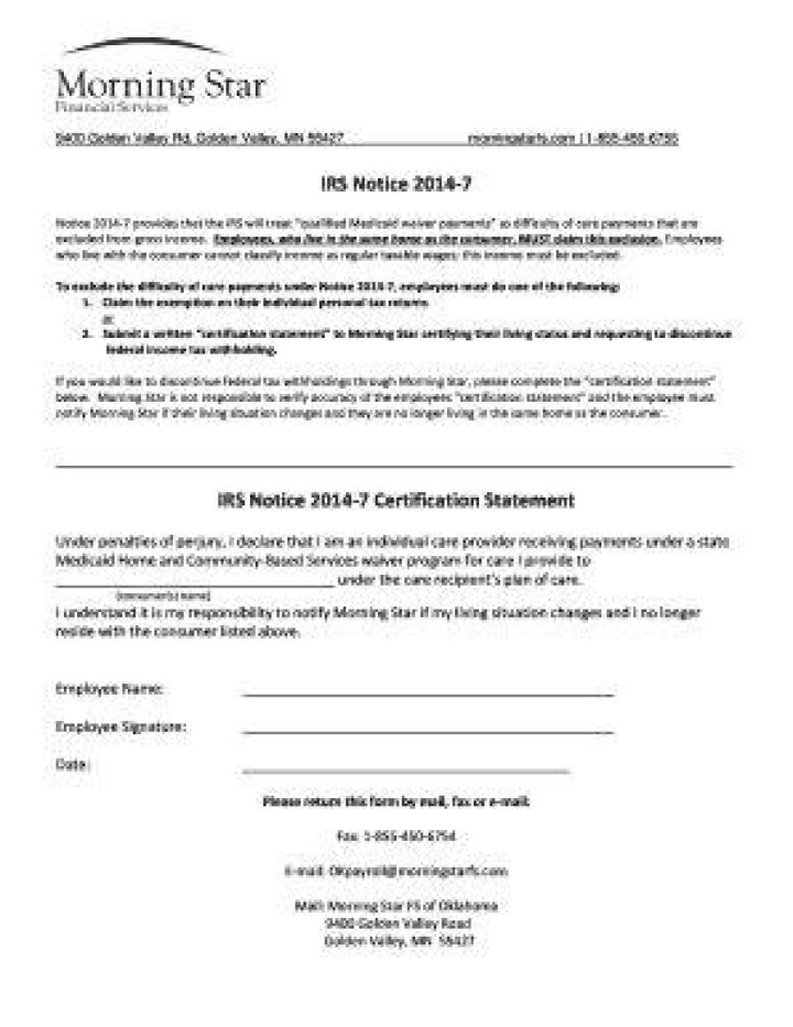 How do I file a notice of 2014 7?