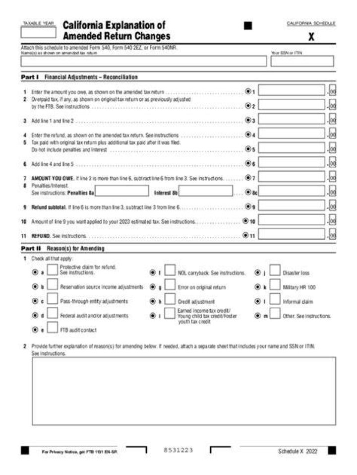 How do I file an amended California tax return?