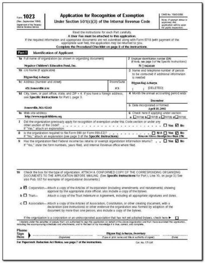 How do I file for a 501c3?