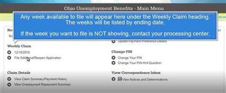 How do I file my weekly unemployment claim in ohio?