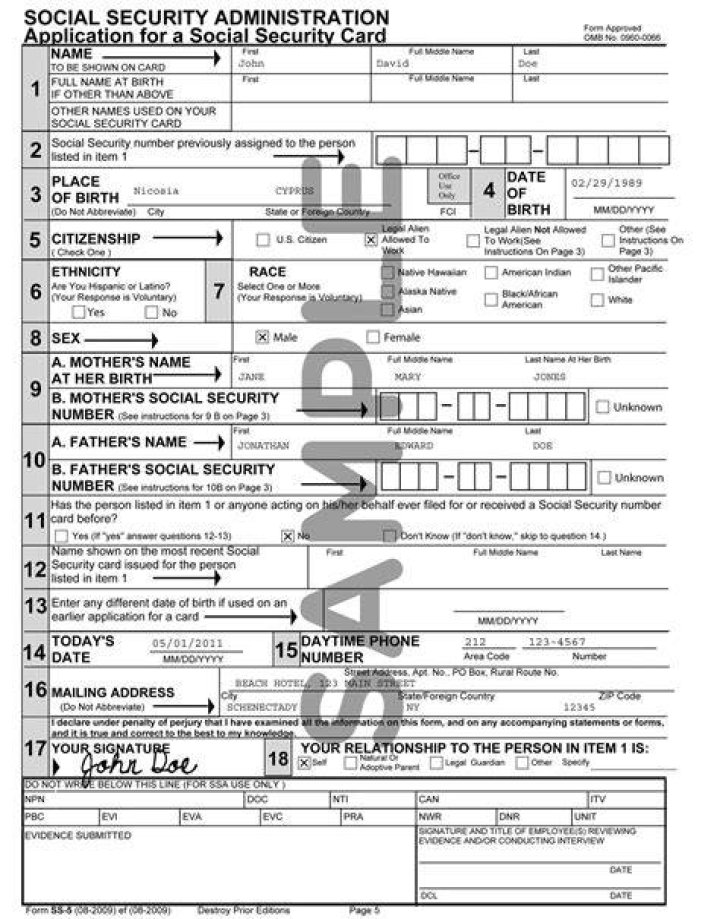 How do I fill out a Social Security form?