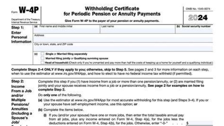 How do I fill out a W 4p form?