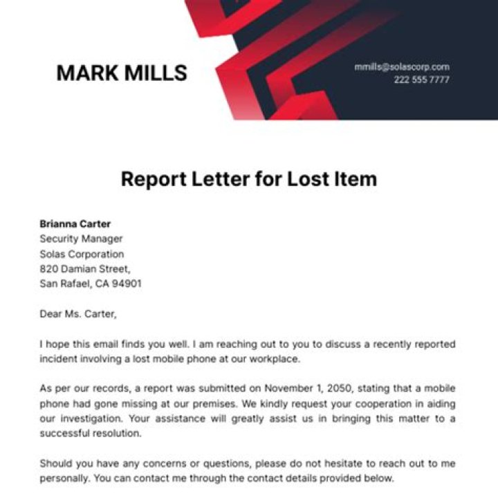 How do I find a letter that was lost in the mail?