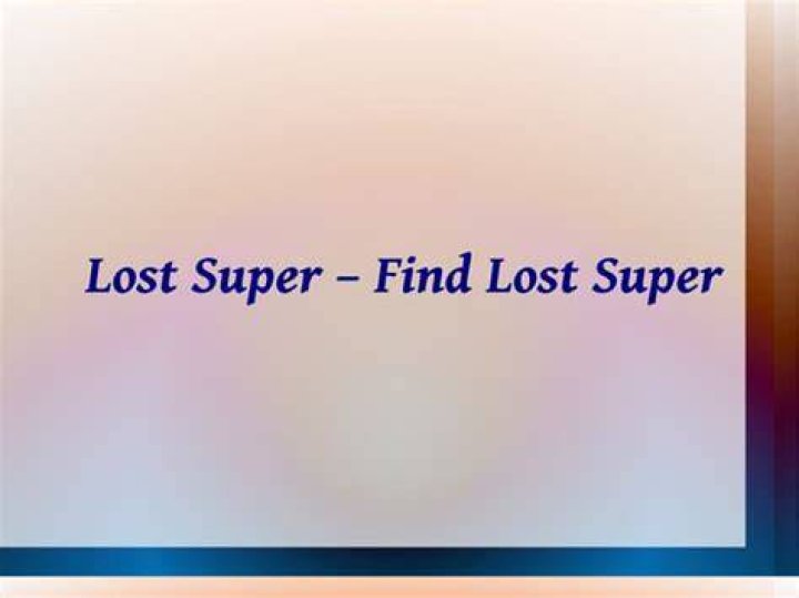 How do I find lost super for free?