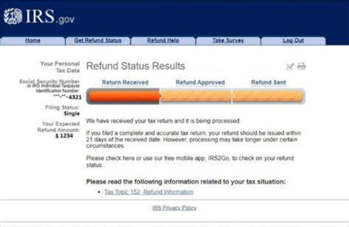 How do I find out if the IRS has received my tax return?