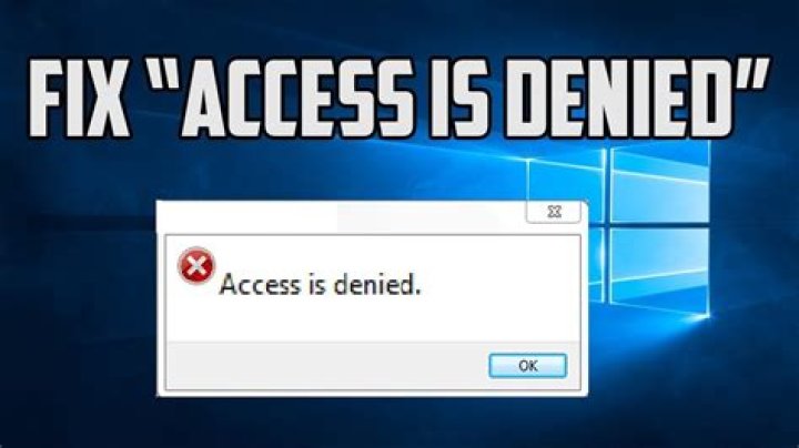 How do I fix access denied error?