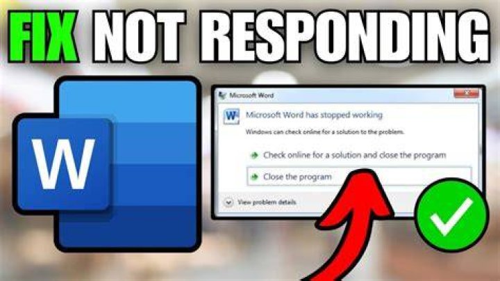 How do I fix Microsoft Word not responding?