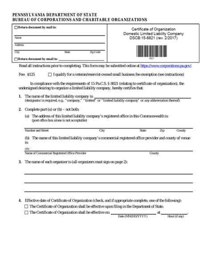How do I form a corporation in PA?