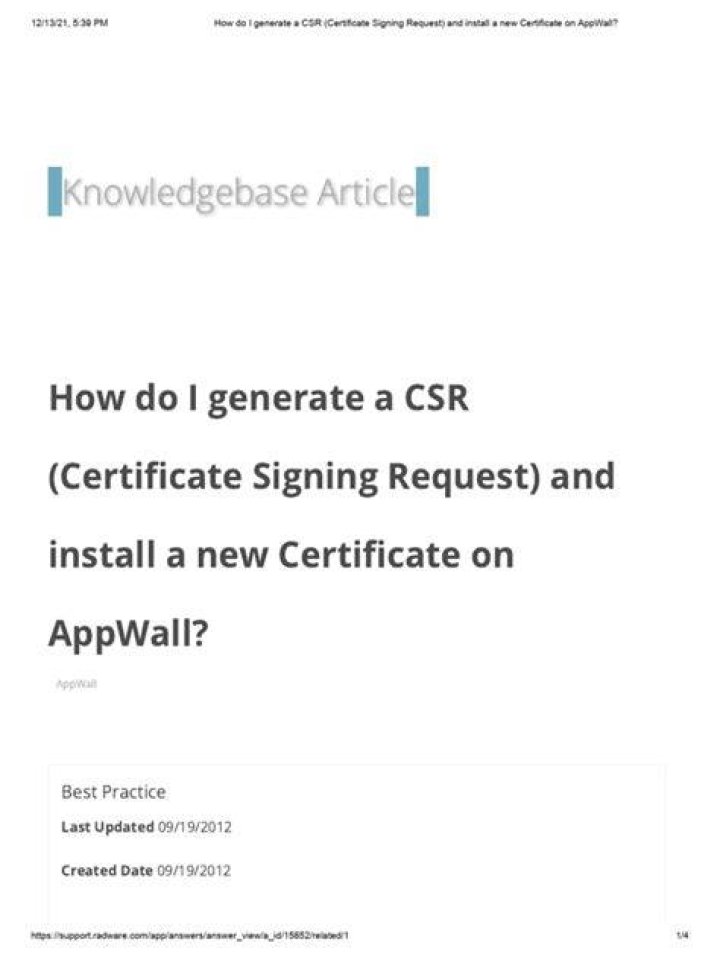 How do I generate a CSR certificate?